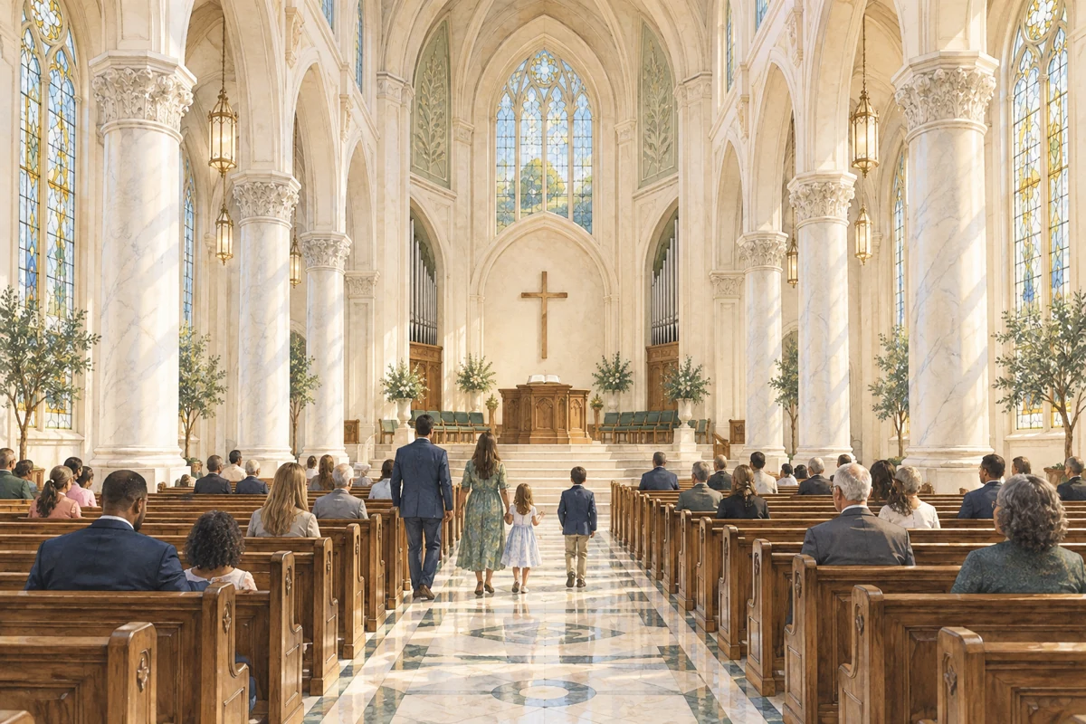 Marble nave, concept illustration