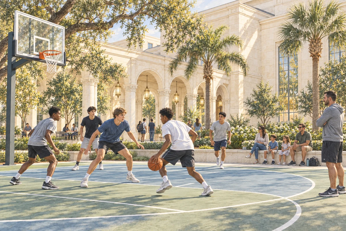 Outdoor basketball, concept illustration
