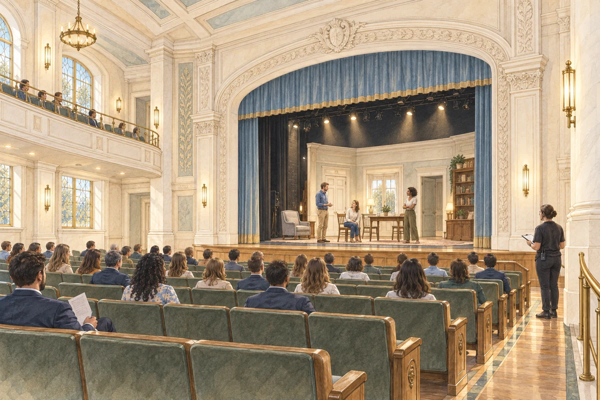 Proscenium theater, concept illustration